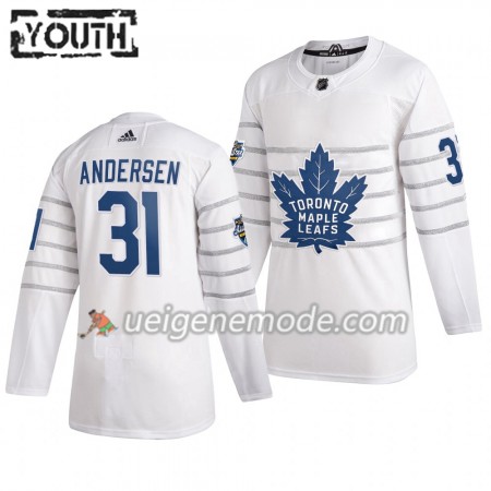 Kinder Toronto Maple Leafs Trikot Frederik Andersen 31 Weiß Adidas 2020 NHL All-Star Authentic